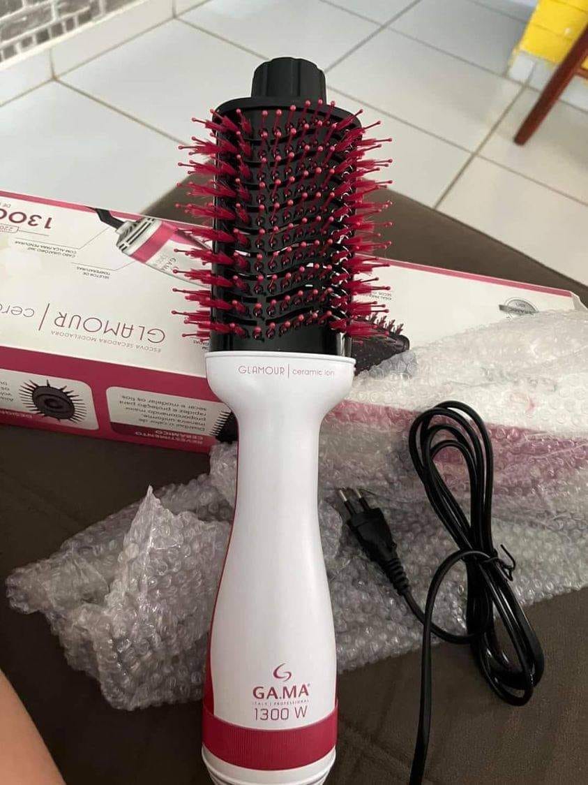 Escova Secadora GAMA ITALY Glamour Pink Brush 3D 1300W 3 Temperaturas