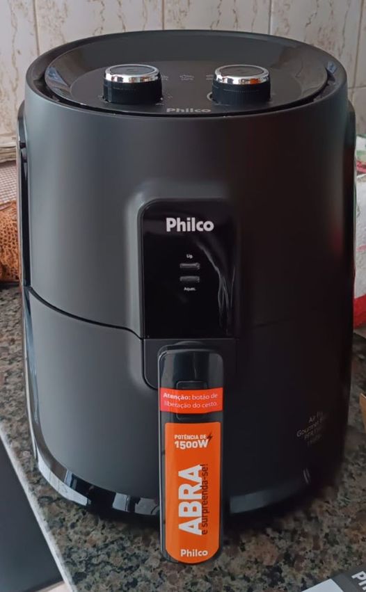 Fritadeira Elétrica Sem óleo/Air Fryer Philco - PFR15PG Preto 4,3L Com ...