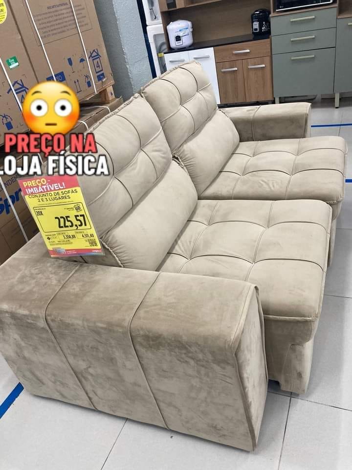 sofá retrátil reclinável 3 lugares veludo joly barsa gralha azul