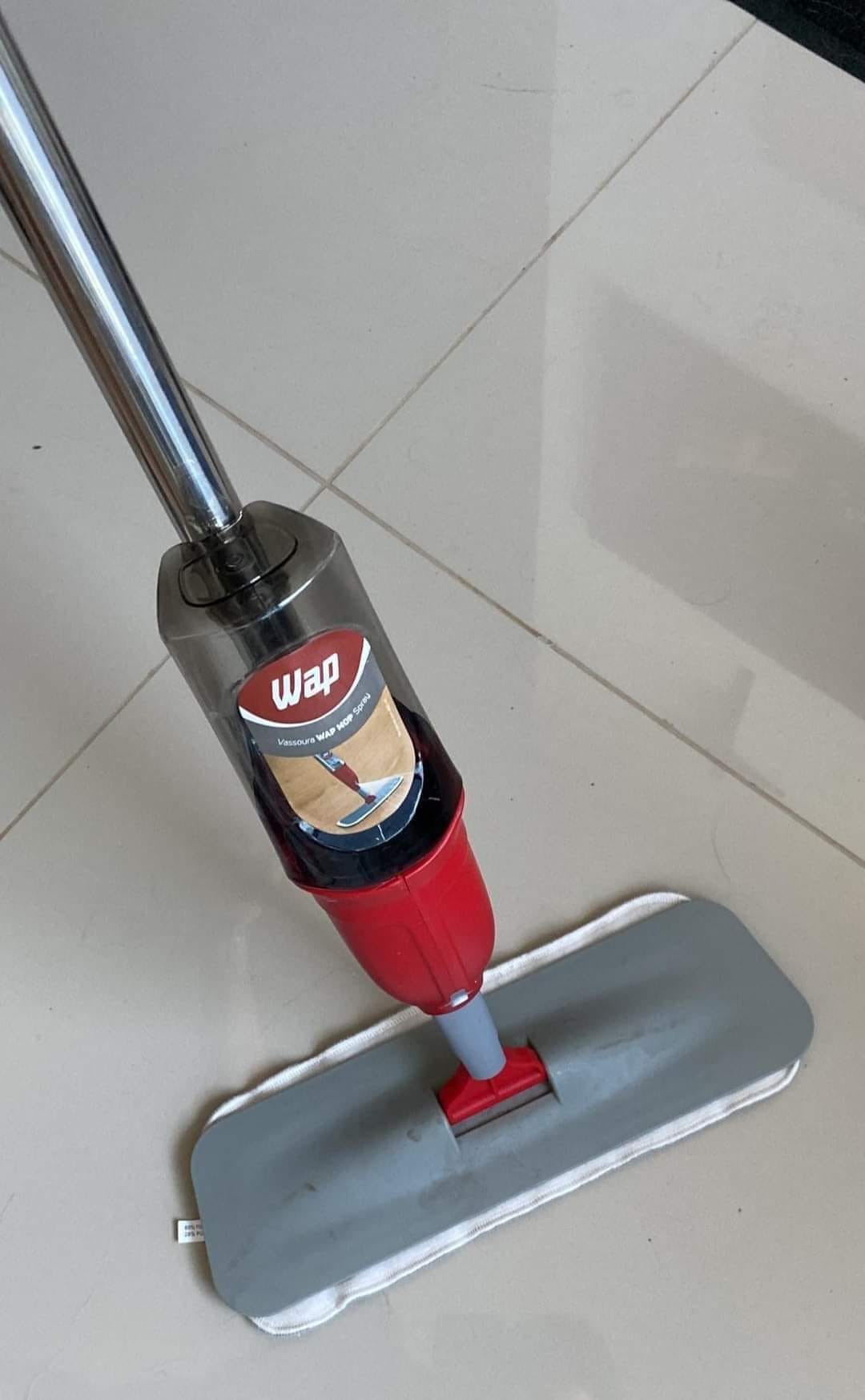 WAP Vassoura MOP Spray Com Reservatório 460 Ml Multiuso 3 Em 1 Borrifa ...