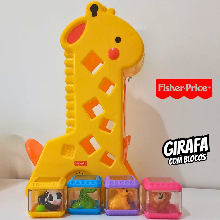 Fisher-Price, Girafa com Blocos Pick-A-Blocks, Com Atividades de ...