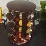 Porta Temperos Giratório Suporte Com 16 Potes Rose Gold Vertical