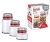 Conjunto com 3 Potes Multiuso de Vidro, com tampa Herméticas, Vermelho, VDR1129-VM, Euro Home