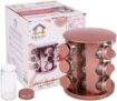 🔹 Porta Tempero Condimento Rose Gold Giratório 12 Potes