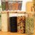 Kit com 6 Potes de Vidro para Mantimentos com Tampa de Bambu 450mL – Oikos