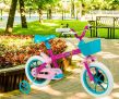 Bicicleta Infantil Verden Paty Pink e turquesa – Aro 12 com cestinha e rodinhas
