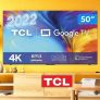 Smart TV 50″ HQ 4K com Conversor Digital 3 HDMI 2 USB WI-FI Android 11 Design Slim e Tela Frameless UDE50HR315LN