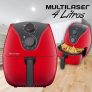 – Fritadeira Elétrica Air Fryer 4L 127V 1500W com Grade Multilaser Vermelha – CE083