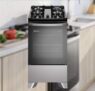 Fogão 4 bocas Electrolux Prata Efficient com Mesa de Vidro, PerfectCook e VaporBake (FE4GS)