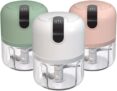Mini Processador Alimentos Elétrico 250ml Sem Fio – Tritura Alho, Pimenta, Frutas e Legumes – Praticidade na Cozinha Diária – PARRON (Branco)