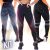 Kit com 3 Leggings Mescla Sublimadas Cintura Alta Suplex