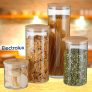 ✅ Potes Herméticos Porta-Mantimentos com Tampa de Bambu Electrolux – 4 unidades