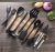 Conjunto Utensílios Para Cozinha Preto Silicone Kit Completo Jogo 10 Peças Para Cozinhar