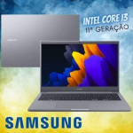 “Samsung Book Intel® Core™ i3-1115G4, Windows 11 Home, 4GB, 256GB SSD, 15.6” Full HD LED, NP550XDA-KV3BR, Cinza