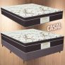 – Cama Box Casal (Box + Colchão) Gazin – Mola Ensacada 63cm de Altura Esmeralda