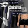 Kit 9 Cuecas Polo Boxer Adulto Masculinas Wear Original + 6 Meias