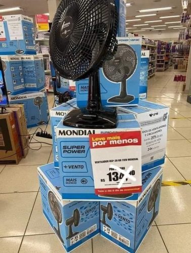 Ventilador De Mesa Super Power Vsp-30-b 30cm 6 Pás Mondial Cor da