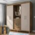 Guarda-roupa Casal com Espelho 6 Portas 4 Gavetas Araplac Braga