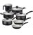 Jogo de Panelas Tramontina Turim em Alumínio com Revestimento Interno e Externo em Antiaderente Starflon Max Preto 07 Peças