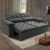 Sofá Retrátil e Reclinável Cama Inbox Compact 1,50m Tecido Suede Velusoft Cinza