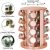 Porta Temperos Giratório Suporte Com 16 Potes Rose Gold Vertical