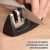 Mimo Style Amolador de Facas Manual, Material de Aço Inox e Plástico Emborrachado, Leve e Fácil de Manejar, Formato Ergonômico e Prático, Possui Dois Encaixes (Amolar e Afiar)