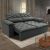 Sofá Retrátil e Reclinável Cama Inbox Compact 1,50m Tecido Suede Velusoft Cinza