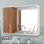 Armario Espelheira Banheiro Space Com Porta (Branco/Nature)