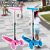Patinete infantil 3 rodas com luzes led dobrável e ajustável menino menina – ATENTU