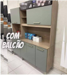Cozinha Compacta Demóbile Select com Balcão – Nicho para Micro-ondas 6 Portas 2 Gavetas*