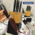 Escrivaninha com Estante Lateral MATCH cor Preto/Pinho – Artely
