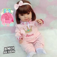 Tipo Boneca Bebê Baby Real Reborn Realista Bolsa + 28 Itens