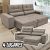 Sofá Retrátil Reclinável 4 Lugares Suede Brunello Linoforte