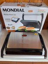 Press Grill Sanduicheira Master Press, Mondial, Preto/Inox, 1000W, 220V – PG-01