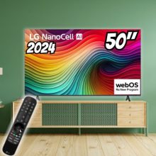 Smart TV 4K 50″ LG NanoCell 50NANO80T Processador α5 Ger7 AI Hub de Esportes Alexa/Chromecast integrado webOS 24 Controle Smart Magic