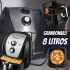 OSTER Conjunto de Panelas Antiaderentes 4 Peças Marble Edition – Jogo de Panela e Frigideira, Construção em Alumínio e Revestimento Duplo de Cerâmica, Alças e Cabos Revestidos em Silicone – Cinza Dust