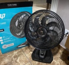 WAP Ventilador de Mesa e Parede 50cm FLOW TURBO, com Tecnologia Silenciosa e Econômica, 8 Pás e 3 Velocidades, 180W 220V