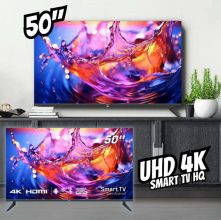 Smart TV HQ 50″ UHD tela sem bordas Android 13 design Slim HQS50NKHM