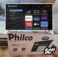 Smart TV 50” Philco PTV50G3ERSGB Led Roku TV Dolby Audio