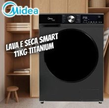 Lava e seca Midea Master Clean Smart 11kg Titanium Mfm01d110wb/tkbr04 127v