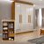 Guarda-Roupa Solteiro Malibu 4 PT Imbuia e Off White – Rufato