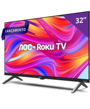 Smart TV 32″ HD AOC Roku 32S5045/78G TV HDMI 1 USB Wifi Conversor Digital