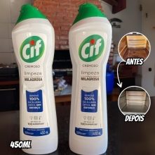 Cif Cremoso Limpeza Milagrosa Remove 100% Da Sujeira 450 Ml