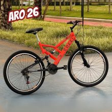 Colli Bike, Bicicleta GPS 148 Dupla Suspensão e Freios V-Brake, Aro 26 Aero, 36 Raias, 21 Marchas