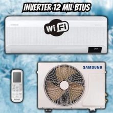 Ar-condicionado Split Inverter Samsung WindFree Connect Sem Vento 12.000 BTUs Frio Branco