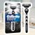 Gillette Mach3 Carbono Aparelho de barbear reutilizável com Carvão Ativado e Fita Lubrificante Melhorada 1 Ud