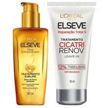 Elseve Kit – Óleo Extraordinário + Cicatri Renov Leave-In