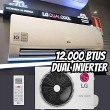 Ar-condicionado Split Hi-Wall LG Dual Inverter Compact +AI 12.000 BTUs Frio Compact S3-Q12JAQAL