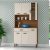 Armário Cozinha Compacto Kits Paraná Golden – 6 Portas e 1 Gaveta – Nogueira/Off White