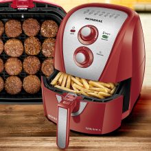 Fritadeira Sem Óleo Air Fryer 4L, Mondial, Vermelho/Inox, 1500W, 110V – AFN-40-RI